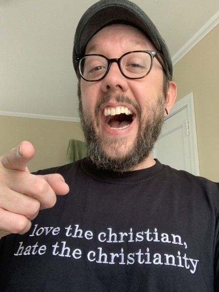 Me pointing at the camera laughing at the jackass